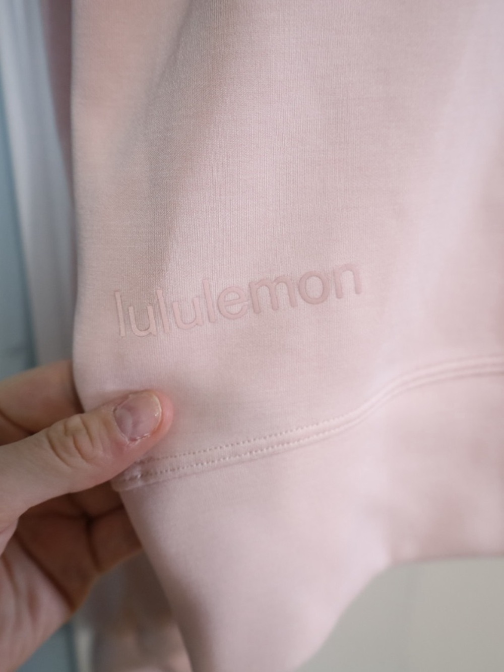 Lululemon Softstreme Perfectly Oversized Cropped Crew Flush Pink Estimated 6 - Picture 7 of 8